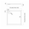 Schedpol Competia New 3.4686 Brodzik akrylowy kwadratowy 75x75