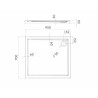 Schedpol Caspar 3.2254 Brodzik akrylowy prostokątny 70x90