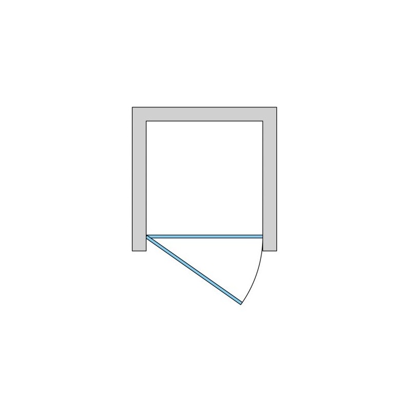 SanSwiss Solino SOL1 Drzwi Prysznicowe Chrom NA WYMIAR 70 - 100 cm Szkło Przezroczyste (SOL1SM15007)