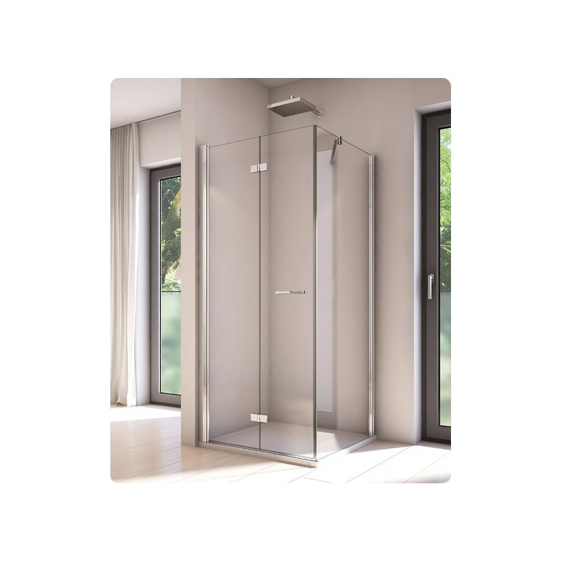 SanSwiss Solino Zestaw5 SOLF1 100x80 cm Kabina + Brodzik + Syfon