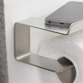 Tiger Colar Wieszak na papier toaletowy z półką stal nierdzewna Szczotkowana (1314230946)