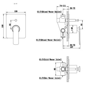 Kohlman Experience Black QW220EBR25 System Podtynkowy