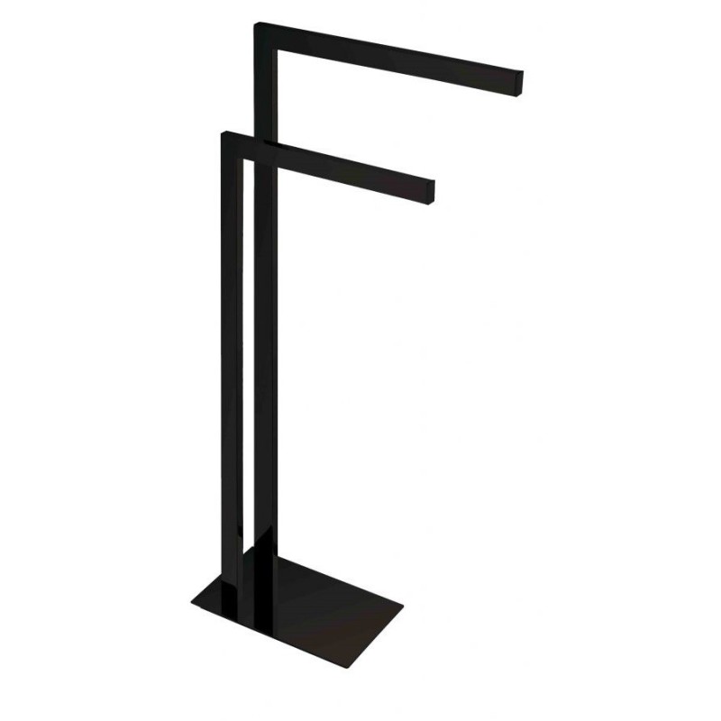 Stella stojak na 2 ręczniki wolnostojacy czarny mat 19.2061-b