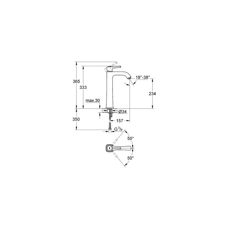 Grohe Grandera Bateria Umywalkowa 23313000