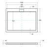 Besco Ultraslim Axim Brodzik Prostokątny 100x90