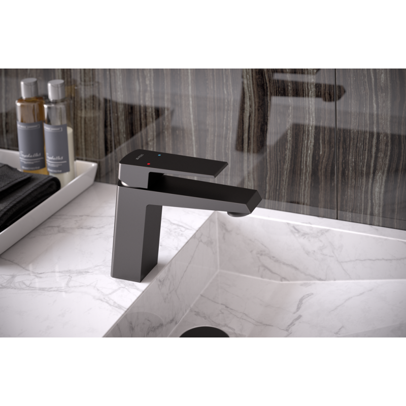Vedo Sette Nero Bateria bidetowa z korkiem click-clack Czarny Mat (VBS7002/C/CZ)