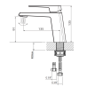 Vedo Sette Nero Bateria bidetowa z korkiem click-clack Czarny Mat (VBS7002/C/CZ)