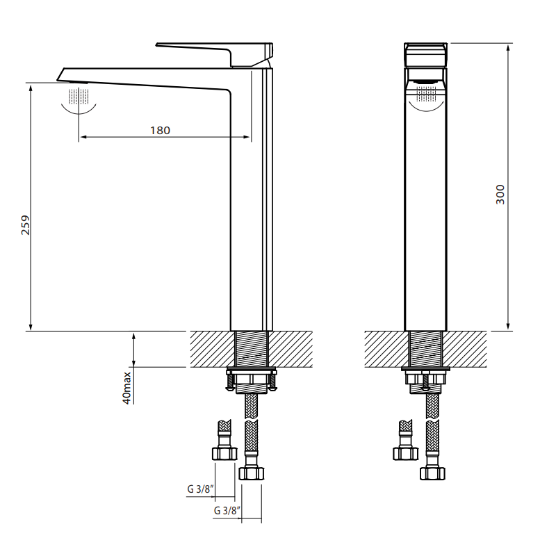 Vedo Sette Bateria wannowa Chrom (VBS7006/CH)