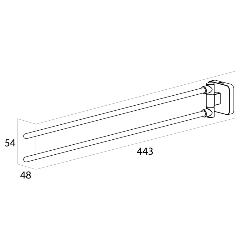 Tiger Onu Wieszak na ręczniki dwuramienny stal nierdzewna Szczotkowana (1318730946)