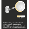 Stella lusterko kosmetyczne powiększające 3x z podświetleniem led (barwa zimna/ciepła) chrom 22.00230