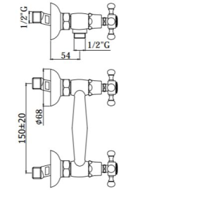 Paffoni Belinda Bateria natryskowa Stare Złoto (Kompletna) FBLV168DBR