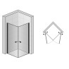 SanSwiss Solino SOL1 G+D Black Kabina Prysznicowa NA WYMIAR  (70-100 cm) Szkło Przezroczyste (SOL1SM10607+SOL1SM10607)