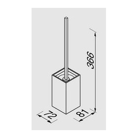 Geesa Hotel Szczotka WC Wisząca Chrom 915113-06