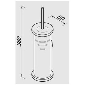 Geesa Hotel Szczotka WC Wisząca Chrom 915115-06