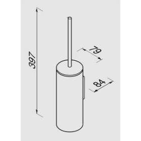 Geesa Tone Gold Szczotka WC Wisząca Złota 917311-04