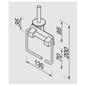 Geesa Standard Wieszak na Papier Toaletowy Chrom 915146A