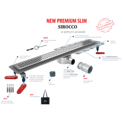 Wiper New Premium Slim Mistral 50 cm - Zestaw (Odpływ+Mankiet+Nóżki) 100.3385.01.050