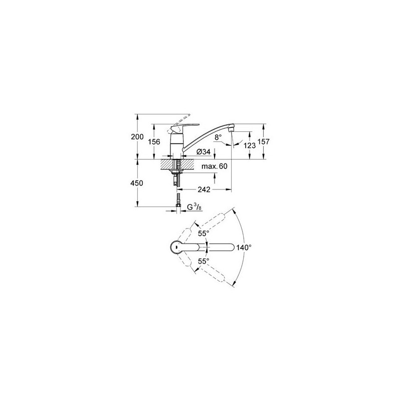 Grohe Eurostyle Cosmopolitan Bateria Kuchenna 33977002