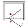 SanSwiss Cadura CA13 Drzwi Prysznicowe L NA WYMIAR (75-140 cm) Szkło Przezroczyste (CA13GSM15007+V2.CA.SM1.50)