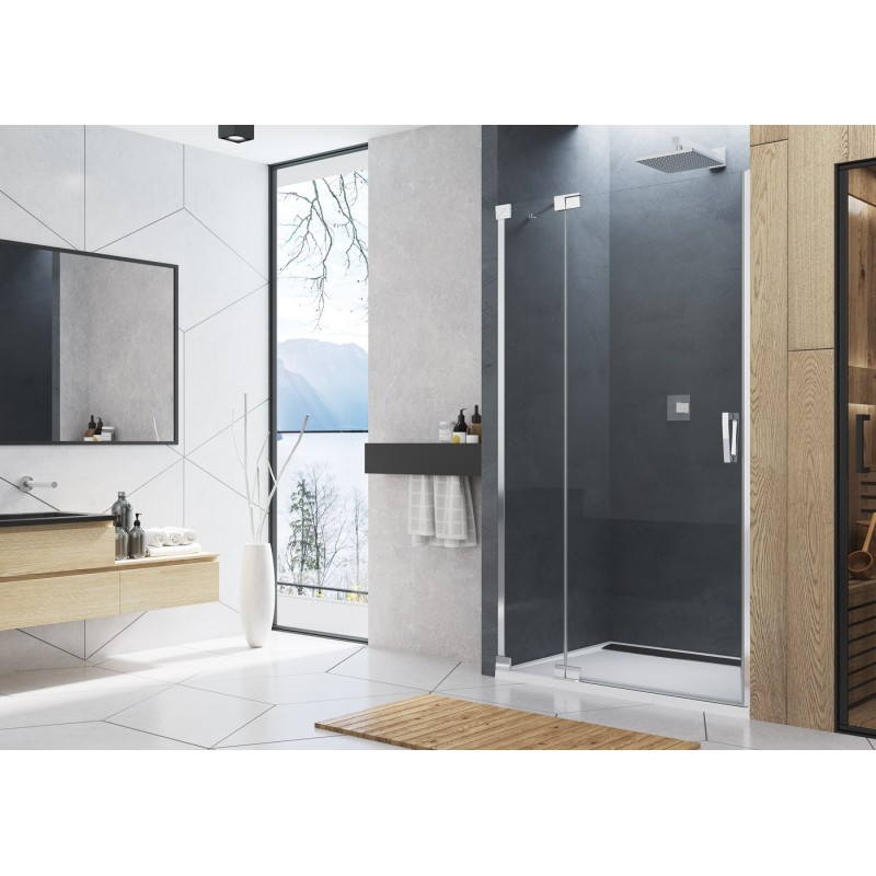 SanSwiss Cadura CA13 Drzwi Prysznicowe L NA WYMIAR (75-140 cm) Szkło Przezroczyste (CA13GSM15007+V2.CA.SM1.50)