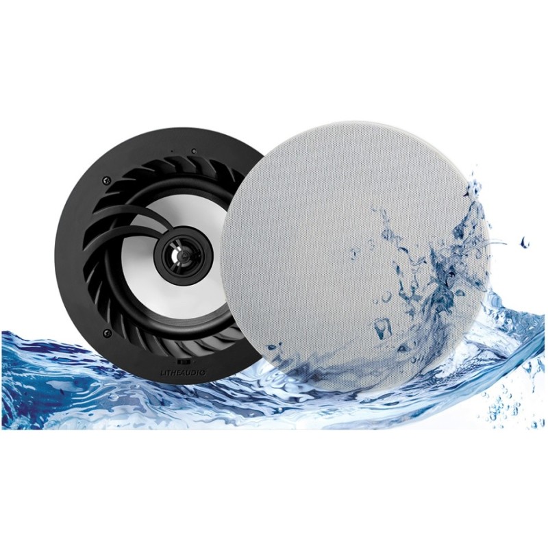 Lithe Audio Para Sufitowych Wodoodpornych Głośników (Aktywny+pasywny) Bluetooth 60W (03211)