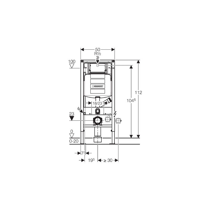 Geberit Duofix Sigma UP320 Stelaż podtynkowy do WC 50/112/12 cm (111.364.00.5)