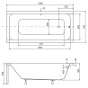 Besco Modern Slim Wanna Prostokątna 170x70