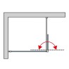 SanSwiss Cadura CADUO Walk-In Ścianka Wolnostojąca Dwuczęściowa L NA WYMIAR (120-140 cm) Szkło Przezroczyste (CADUOGSM25007)
