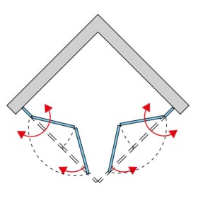 SanSwiss Solino SOLF13 G+D Kabina Prysznicowa chrom NA WYMIAR (100-140 cm) Szkło Przezroczyste (SOLF13GSM15007+SOLF13DSM15007)