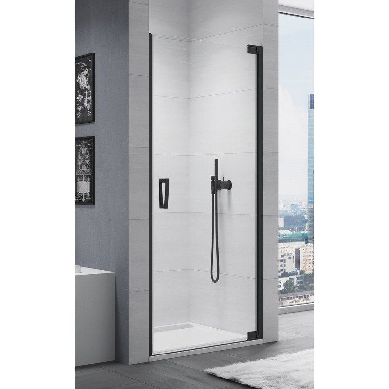 SanSwiss Cadura CA1C Drzwi Prysznicowe Prawe BLACK NA WYMIAR (50-100 cm) Szkło Przezroczyste (CA1CDSM10607)