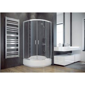 Besco Modern 165 Kabina Prysznicowa Półokrągła Mrożone 90x90x165