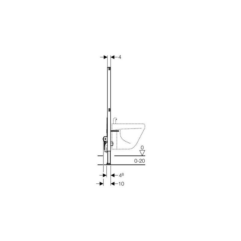 Geberit Duofix Stelaż podtynkowy do bidetu 50/112/10 cm (111.510.00.1)
