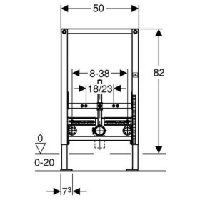 Geberit Duofix Stelaż do bidetu 50/82/10 cm (111.515.00.1)