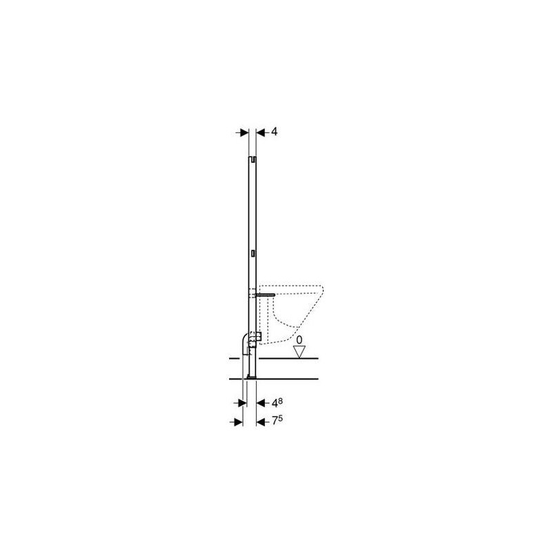 Geberit Duofix Basic stelaż podtynkowy do bidetu 50/112/7.5 cm (111.534.00.1)
