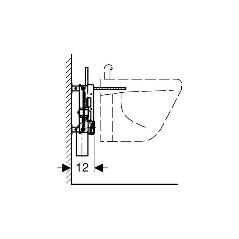 Geberit Kombifix stelaż podtynkowy do bidetu 55.2/36.1/12 cm (457.530.00.1)