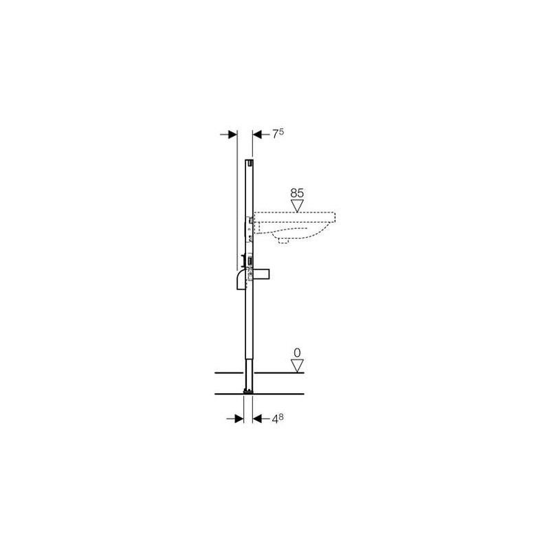 Geberit Duofix Stelaż podtynkowy do umywalki / do baterii stojącej 50/112/7.5 cm (111.430.00.1)