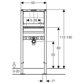 Geberit Duofix stelaż podtynkowy dla umywalki dla baterii podtynkowej 50/112–130/11 cm (111.493.00.1)