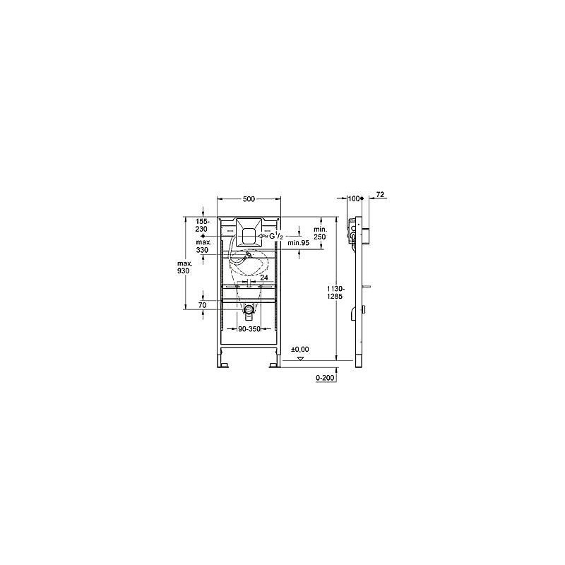 Grohe Rapid SL Stelaż podtynkowy do Pisuaru (38786001)