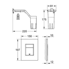 Grohe Skate Cosmopolitan Set Fresh Przycisk WC (38805000)
