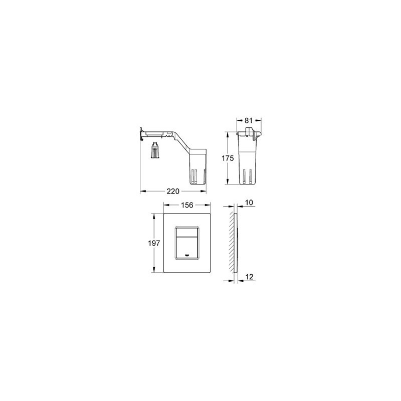 Grohe Skate Cosmopolitan Set Fresh Przycisk WC (38805000)