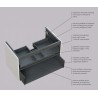 Oristo Siena 60 cm Czarny Mat Szafka pod umywalkę (OR45-SD2S-60-8)