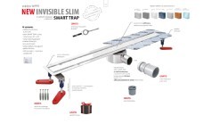 Wiper New Invisible Slim - odpływy linowe zestaw (syfon, nóżki, mankiet)