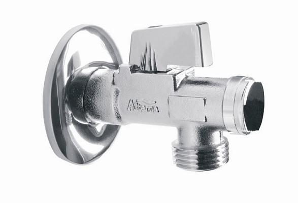 Alterna Iris Zawór kulowy kątowy 1/2" x 1/2" z filtrem i rozetą (ALTN-950774)