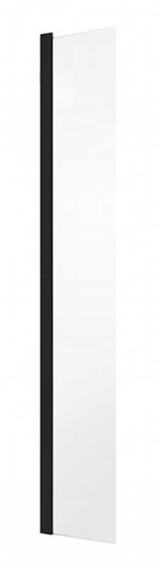 Besco Eco-N Black panel boczny do walk in zawias kolumnowy przejrzyste szkło 30x195 (PEFB-30-195C)