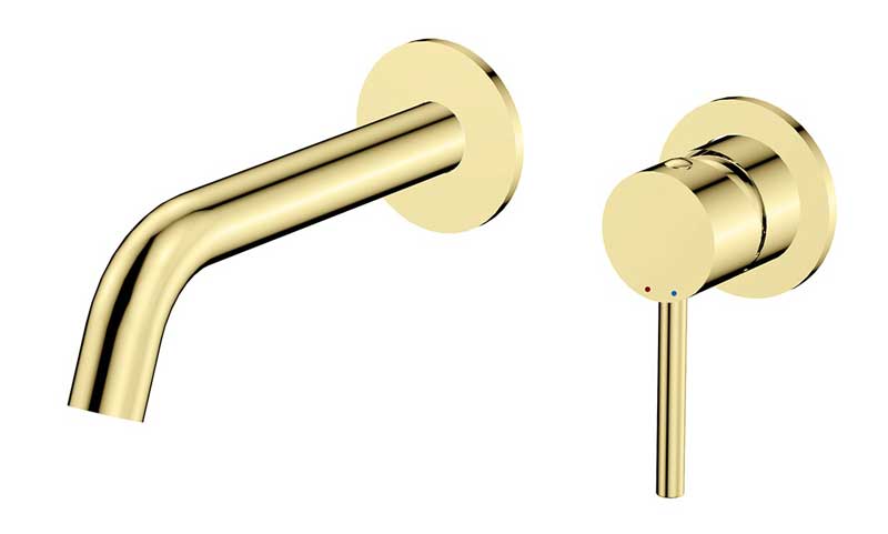 Besco Veo Bateria Umywalkowa Podtynkowa Złota