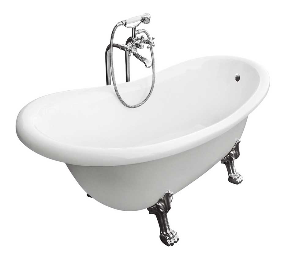 Besco Otylia Wanna Owalna Wolnostojąca 170x77 + Nóżki Czarne (WKO-170W+CZ)