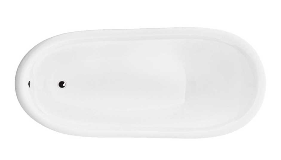 Besco Otylia Wanna Owalna Wolnostojąca 170x77 + Nóżki Czarne (WKO-170W+CZ)