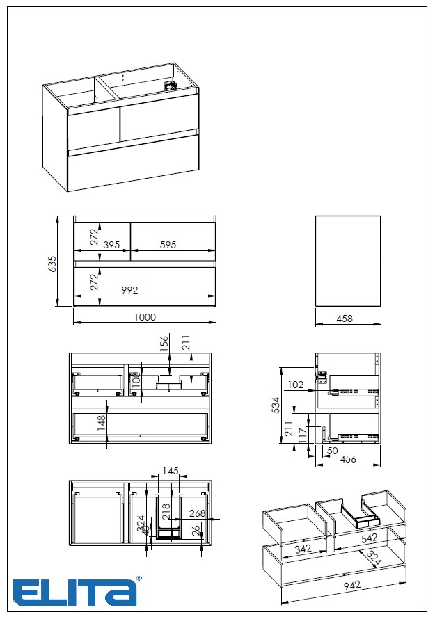 rysunek techniczny szafki