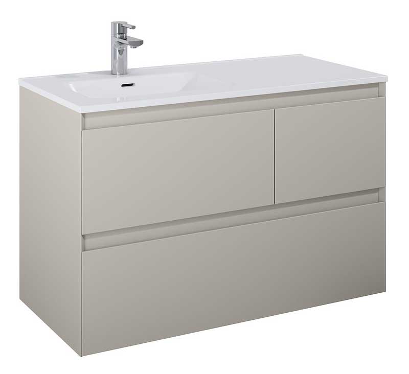 Elita Split Fume Matt Szafka Z umywalką Skappa 100 cm Lewa (169011+145935)