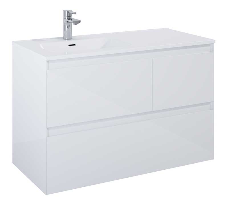 Elita Split White High Gloss Szafka Pod Umywalkę 100 cm Lewa (169091)
